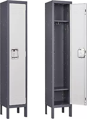 Metal Locker For School Gym Hotel Employees Storage Cabinet Wardrobe 66x12x12 • $89.99