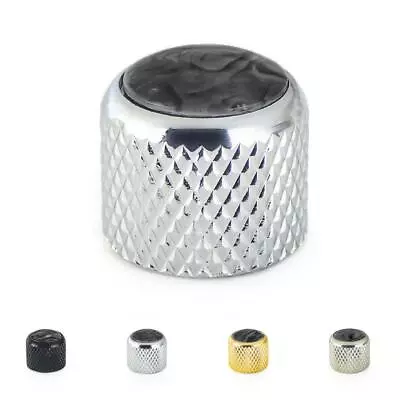 Metal Volume Tone Control Knob With Pearl Inlay For Split Shaft Pots • £4.99