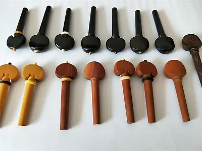 4 PCs Violin Pegs 4/4 Ebony String Turing Button Rose Wood Boxwood Jujube Pegs • $13.99