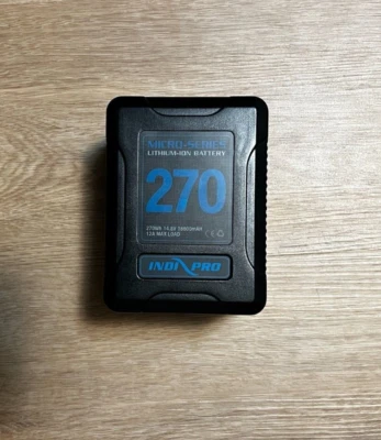$325 • Buy IndiPRO VMP270S Micro-Series 270Wh V-Mount Li-Ion Battery (used)
