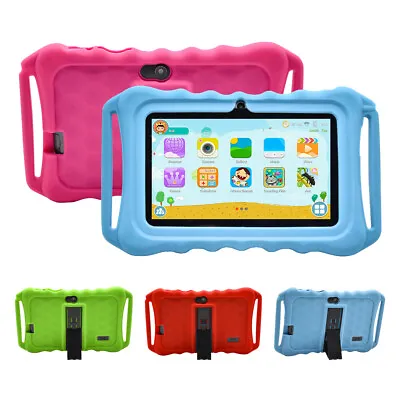 7 In Tablet PC For Kids 64GB Android 9.0 Quad-Core Dual Cameras WiFi Bundle Case • $41