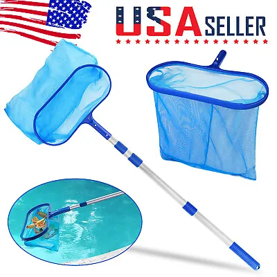 Swimming Pool Net Leaf Rake Mesh Skimmer Hot Tub Spa Clean Tool /Telescopic Pole • $17.95