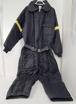 Vintage JCPenney Snowmobile Apparel Snow Ski Suit Mens Size XLT Black & Yellow • $30