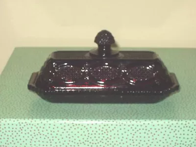 Vtg  Avon Cape Cod Collection Red Cranberry Covered Butter Dish Mint Condition • $16.25