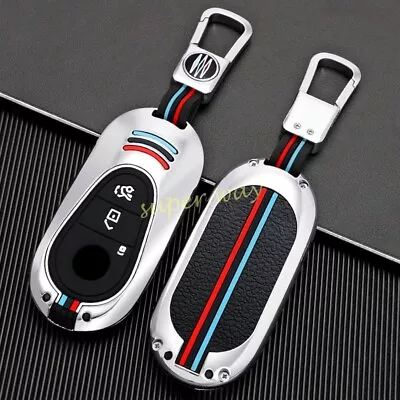 For Mercedes Benz C E S Class GLC EQS EQE Metal Car Key Fob Chain Cover Case • $18.60