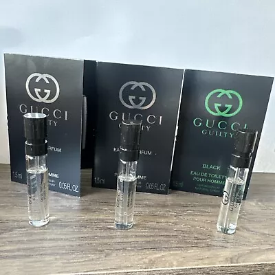  Variety Lot Of 3 Gucci Guilty Pour Homme Perfume Samples • $12.99