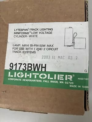 Lightolier Miniforms 9173BWH Track Light White MR-16 BI-PIN-50W MAX • $42