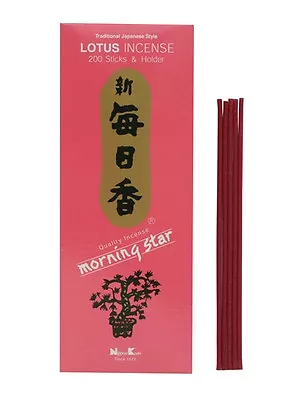 Japanese Nippon Kodo Morning Star Lotus Incense 200 Sticks With Incense Holder • $11.95