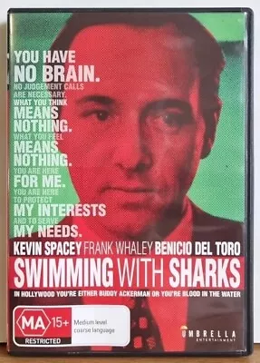 Swimming With Sharks (DVD 1994) Kevin Spacey Benicio Del Toro Region 4 - VGC • $2