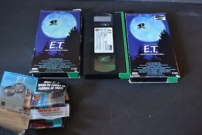 E.T. The Extra-Terrestrial (VHS) Rare Black/green Tape Cartridge ET VHS 3pc • $22.95