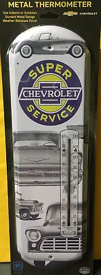 Chevrolet Super  Service Indoor Outdoor Metal Tin Thermometer Nostalgic 17' Tall • $15.49