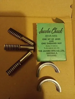 Jacobs Chuck Repair Set Of Jaws & Nut For Models 3A 3AE 3B 5/8  Cap • £7.99