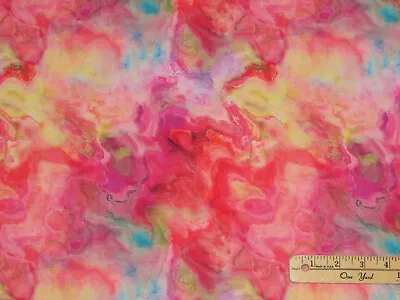 $5.89 • Buy Bloom W/ Grace Swirl Texture 3 Wishes Digital Print Fabric By The 1/2 Yd #16039