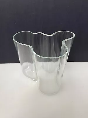 Alvar Aalto Iittala Finland Savoy Vase In Clear Glass Late 20th Century • $49