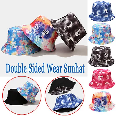$20.68 • Buy Mens Hats Bucket Packable Summer Women Womens Tie-dye Sun Beach Washed Hat