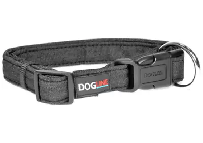 Dog Collar Denim Black/Gray By Dogline Group  - 2 Sizes • $8.09