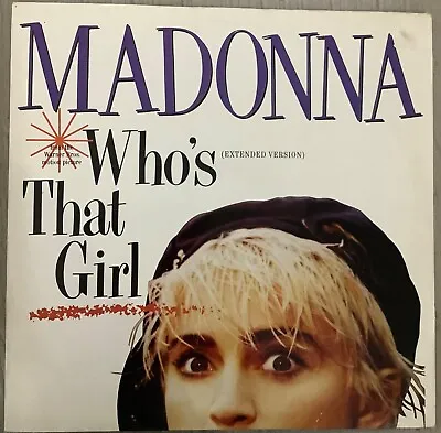 Madonna Who's That Girl 3 Track Eu 12  Single Vg+/vg 920692-0 • £12