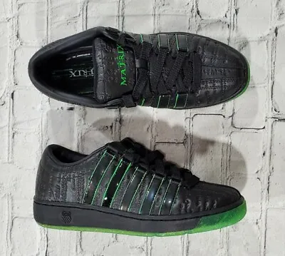 K-Swiss Classic 2000 X Matrix Black Green Sneakers K06767-001 MENS SIZE 9 • $69.75