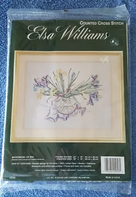 New Nip Waterbowl Of Iris Cross Stitch Kit - Elsa Williams Unopened  • $19