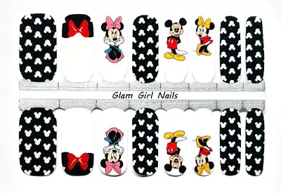 Mickey Mouse And Minnie Disney Nail Polish Strips / Nail Wraps / Nail Stickers • $4.99