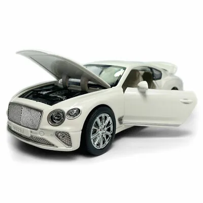 1:24 Bentley Continental GT Model Car Diecast Toys For Boys Kids Gift White • $54.16