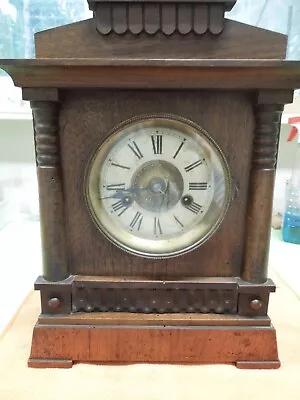 Antique HAC Mantel Clock # 3312 Made In Wittenburg Germany Circa 1920 Working  • £115.65