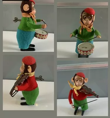 £125 • Buy REDUCED *** 1930’s Schuco Solisto  Drummer Monkey &  Violin Monkey Wind Up Toys