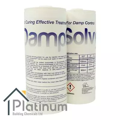 £36 • Buy DAMPSOLVE Damp Proof Injection Cream 2 X 1L | DPC Course Rising Damp Treatment