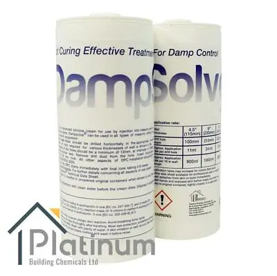 DAMPSOLVE Damp Proof Injection Cream 2 X 1L | DPC Course Rising Damp Treatment • £36.60