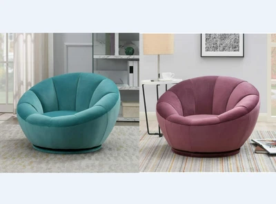 £389.90 • Buy Modern Swivel Chair Lazy Egg Velvet Sofa Armchair Vintage Retro Funky Style Seat