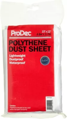 ProDec Polythene Dust Sheet Decorators Furniture Floor Cover Painting Protector • £3.79