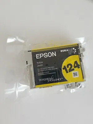 Genuine Epson 124 T124 Yellow Color Ink Cartridge.  • $2.39