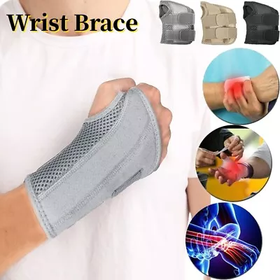 Hand Wrist Brace Support Adjustable For Sprain Carpal Tunnel Splint Arthritis • £11.79