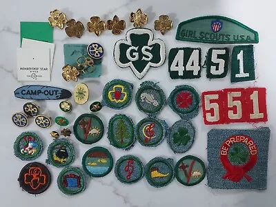 Vintage Girl Scouts Brownies Pattches And Pins Lot • $24.95