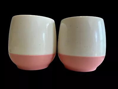 $11.04 • Buy Pink & White MCM Tumbler Cups Vacuum Vacron Bopp Decker Plastics Set Of 2