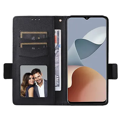 For ZTE Blade A73 4G Luxury Wallet 3 Card Slots Leather Stand Soft Case Cover • $8.99