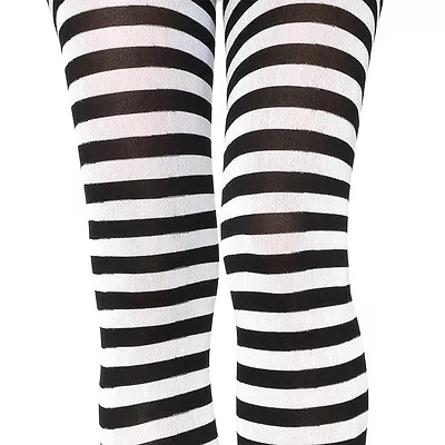 COSTUME PARTY TIME  PLUS SIZE  XL-1X  OPAQUE STRIPE TIGHTS In 4 COLOR NEW • £7.95