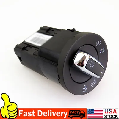 Chrome Headlight Fog Control Switch For VW Bora Beetle Golf Jetta MK4 Passat B5 • $15.65