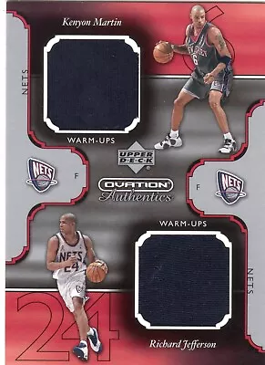 2002-03 Ovation Authentics Dual Warm-Ups Kenyon Martin Richard Jefferson #KM/RJ • $2.50