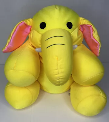 Moshi Brentwood Microbead YELLOW Elephant Stuffed Plush Pillow 15  Rare HTF • $69.99