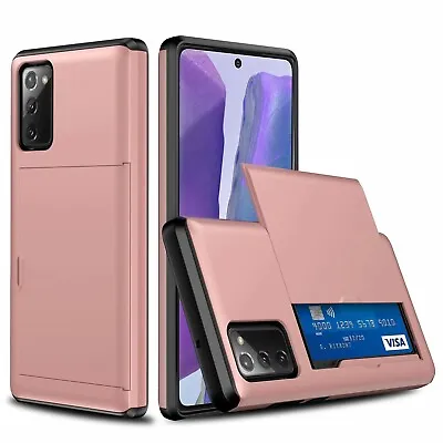 $11.98 • Buy Samsung S8 S9 S10 S20 Note 10 Plus Note 20 FE Phone Case With Credit Card Slot