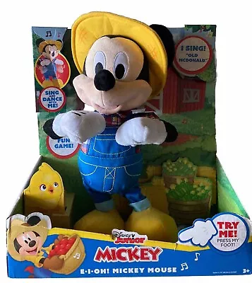 Disney Junior E-I-Oh! Mickey Mouse Interactive Plush Toy Singing & Dancing NEW • £28.92