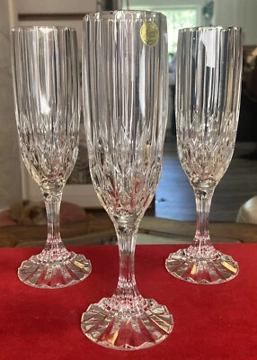$17.95 • Buy Vintage Crystal D’Arques 24% Lead Crystal Champagne Flutes Set Of 3 France