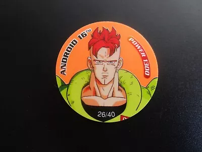 DBZ Tazo Android 16 26/40 - FLURO Disk - Series 1 - Power 1300 • $11