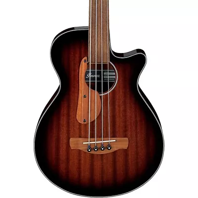 Ibanez AEGB24FE Fretless Auditorium A/E Bass Guitar Mahogany Sunburst • $499.99