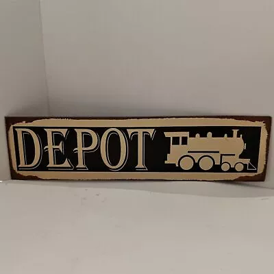 Train Depot Metal Sign Vintage Look Reproduction - Trains Railroad • $35