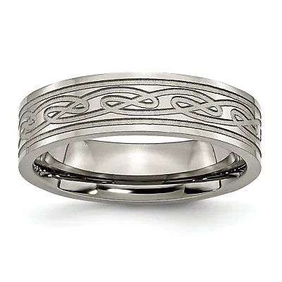 Titanium Celtic Knot 6mm Mens Wedding Ring Size 12 • $41.95