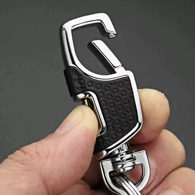 Double Switch Keychain Metal Rotatable Car Key Holder Rings Buckle Accessories • £4.13