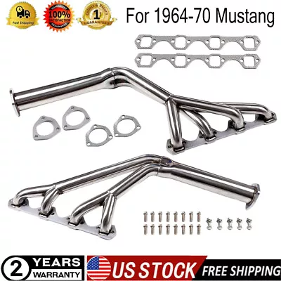 For 1964-70 Mustang 260/289/302 V8 Tri-y Header Stainless Steel Manifold Header • $163