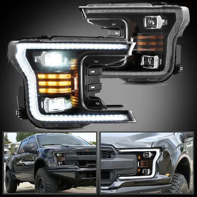 VLAND Pair Full LED Projector Headlights Assembly For 2018-20 Ford F-150 LED DRL • $379.99